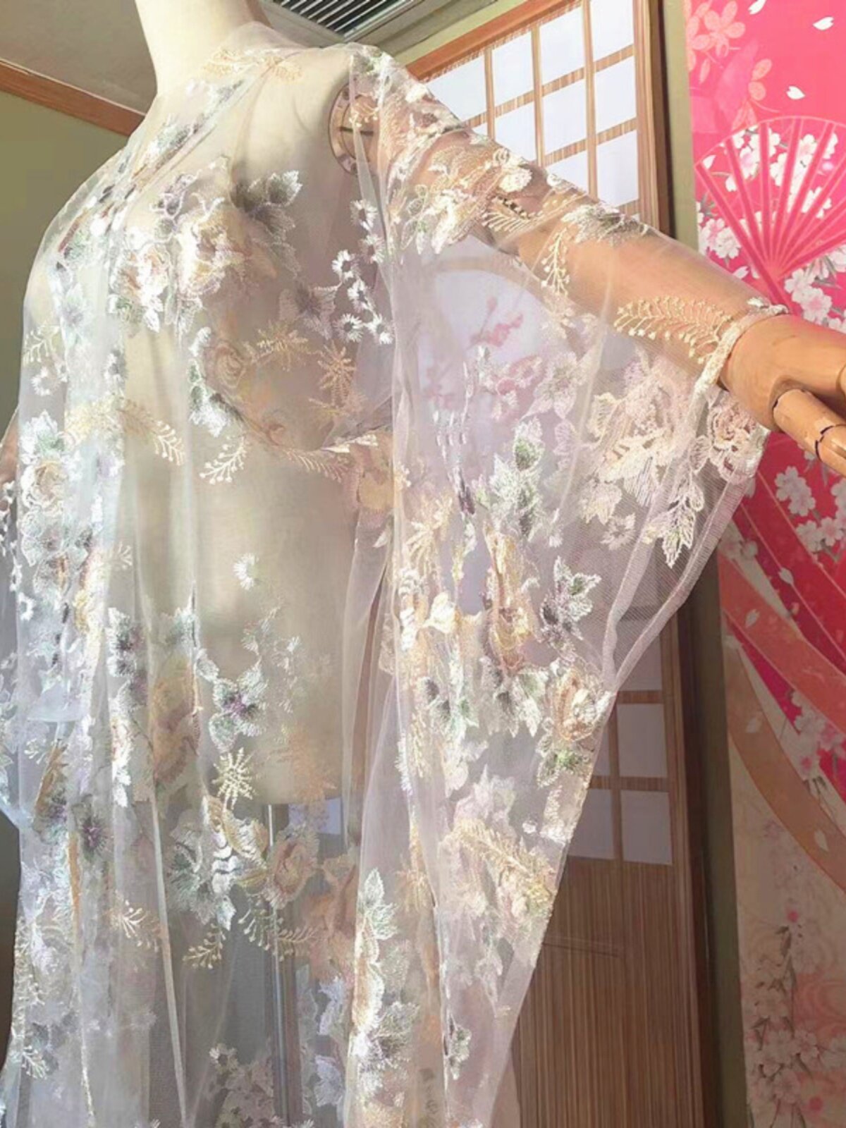 Japanese Style Sheer Floral Em - đánh giá và giá Kimono Sheer Floral
