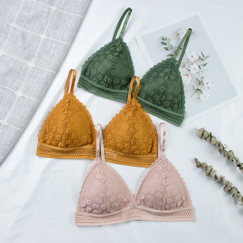Sexy Floral Lace Bra Top For W - đánh giá và giá Bralette Triangle Set