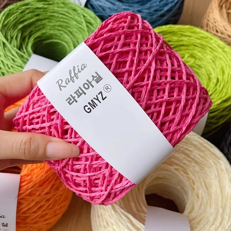 80g Colours Raffia Yarn Fluffy - đánh giá và giá Crochet Bag Raffia